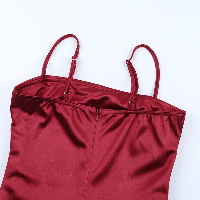 Solid Color Strap Mini Party Dress Cocktail Dress 20