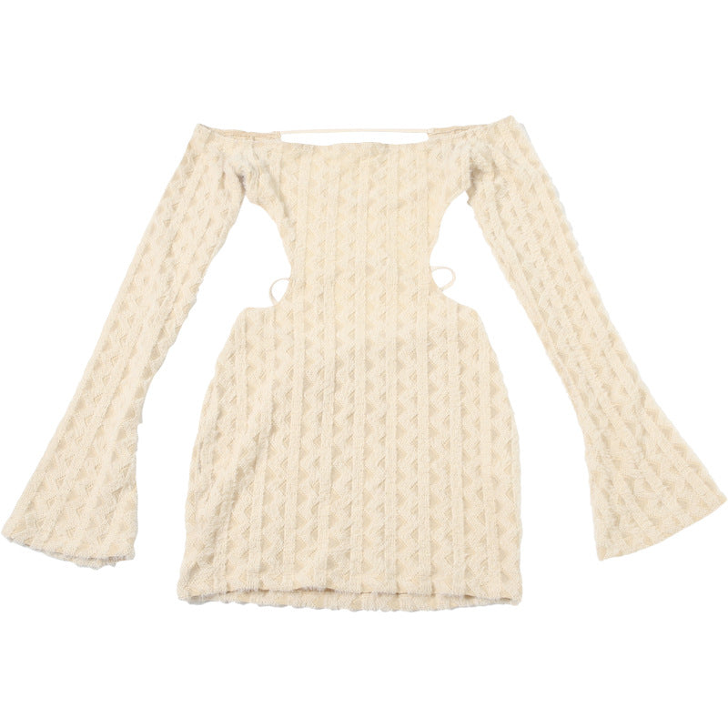 Spring Fashion Sexy Off Shoulder Slim Low Back Bodycon Women's Dress 12