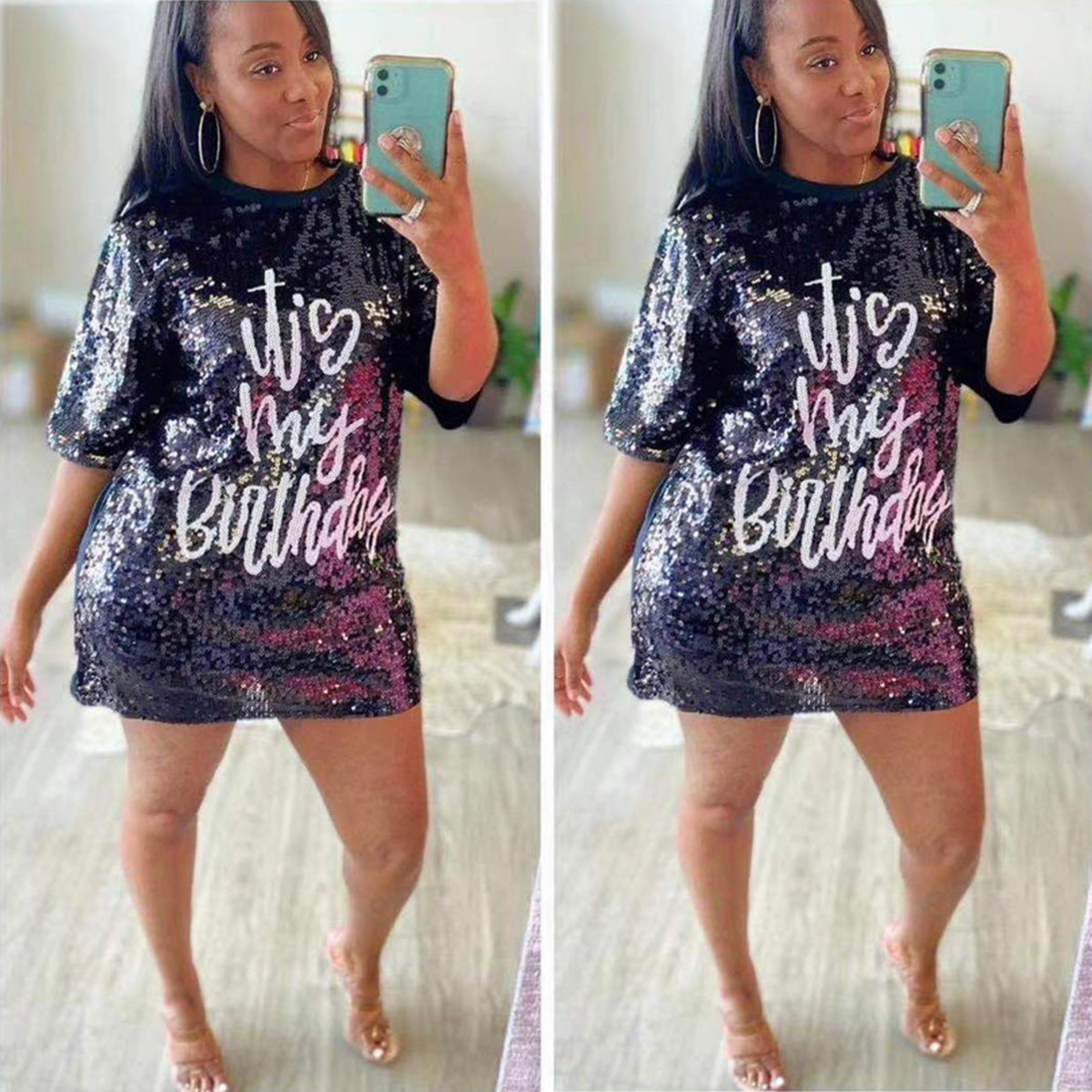 Fashionable Chic Casual Sequin Women's Dress 4