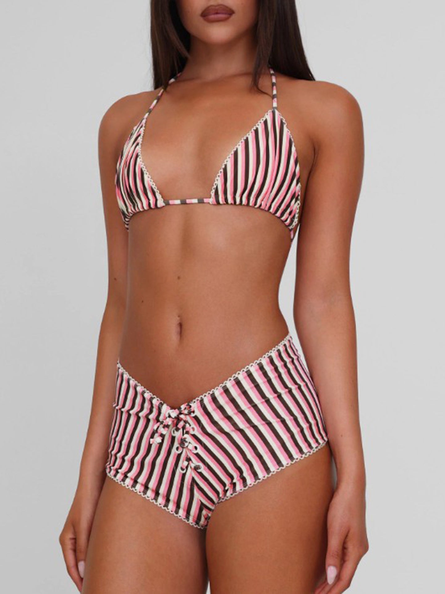 Women sexy stripes Two Pieces Swimwears 4