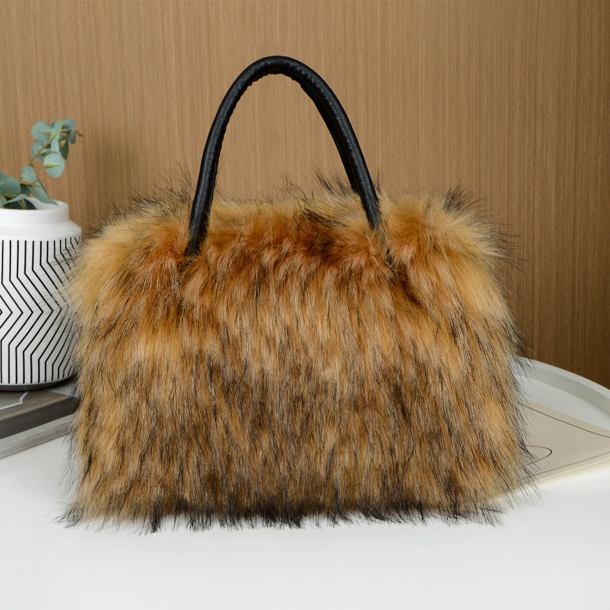 Fur Plush Bag Fashion Portable Shoulder Imitation Fur Bag 21