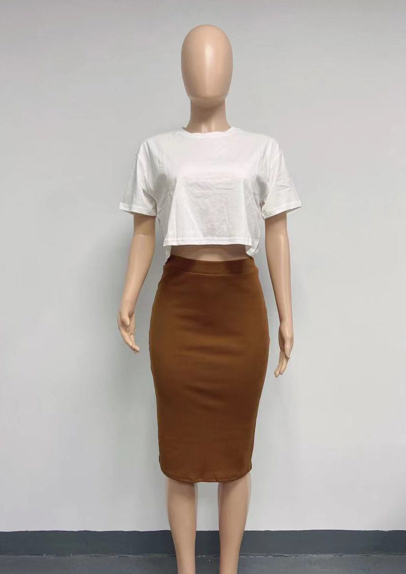 Women's summer skirt short-sleeved T-shirt two-piece set 4