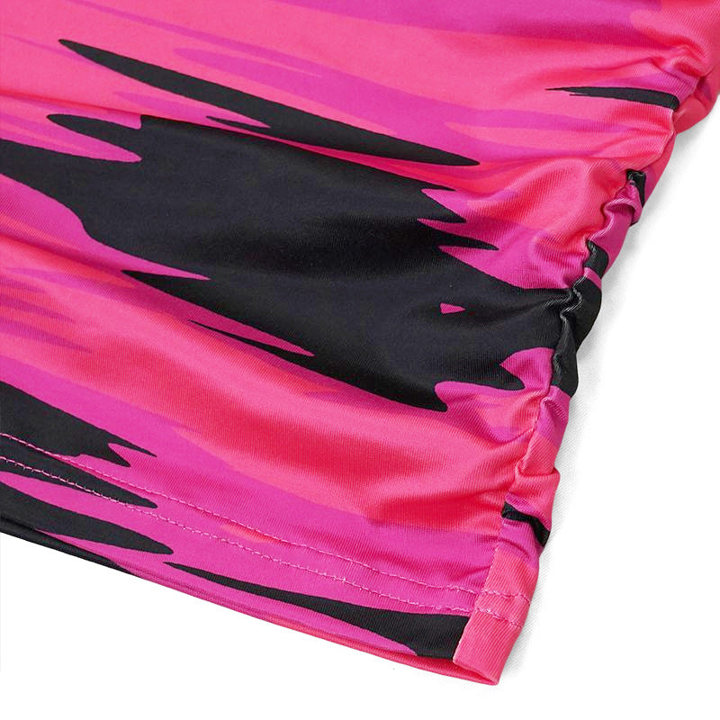 Women's Spring And Summer Printed Fashion Casual Pleated Long Sleeve Slim Chic Long Dress 21