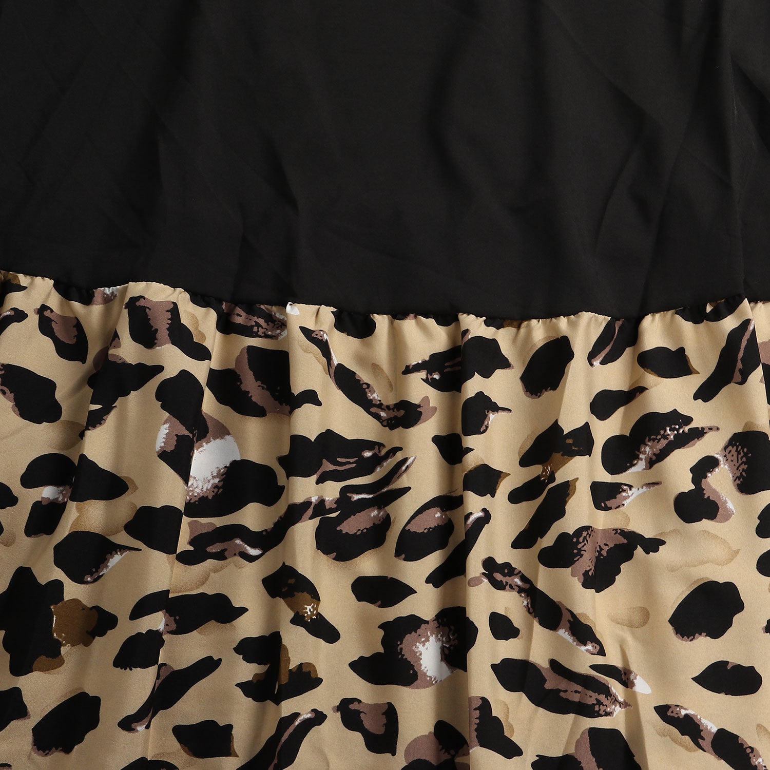 Plus Size Women Patchwork Print Short Sleeve Dress 22