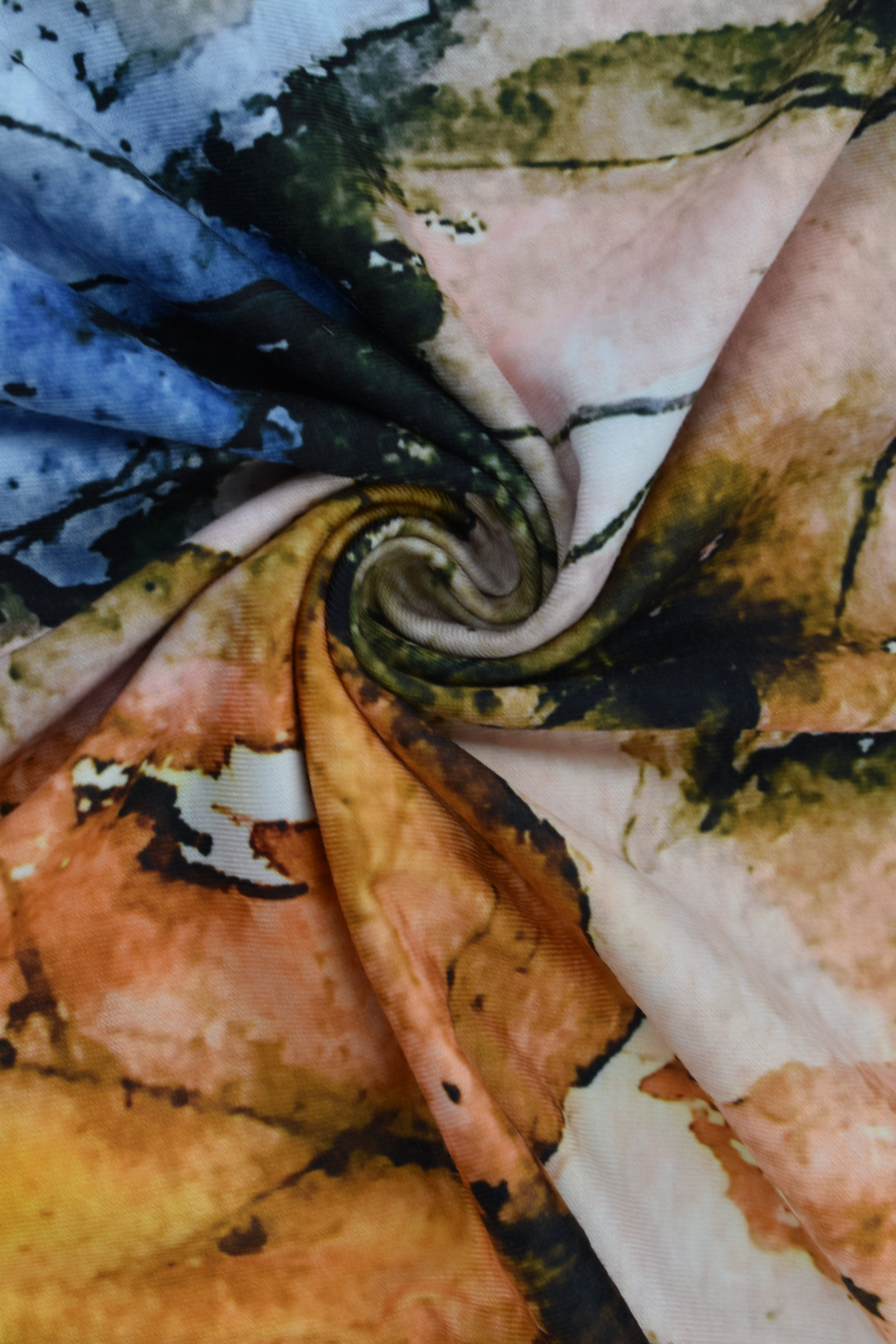 Fallen Leaves Print V-Neck Short Sleeve Casual Dress 7