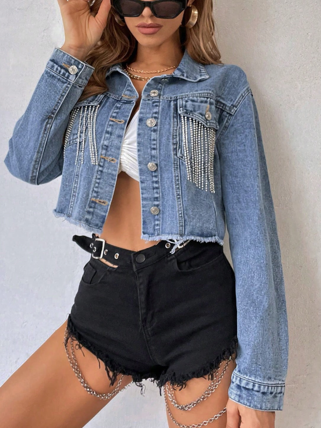 Casual Fashion Women's Denim Jacket 5