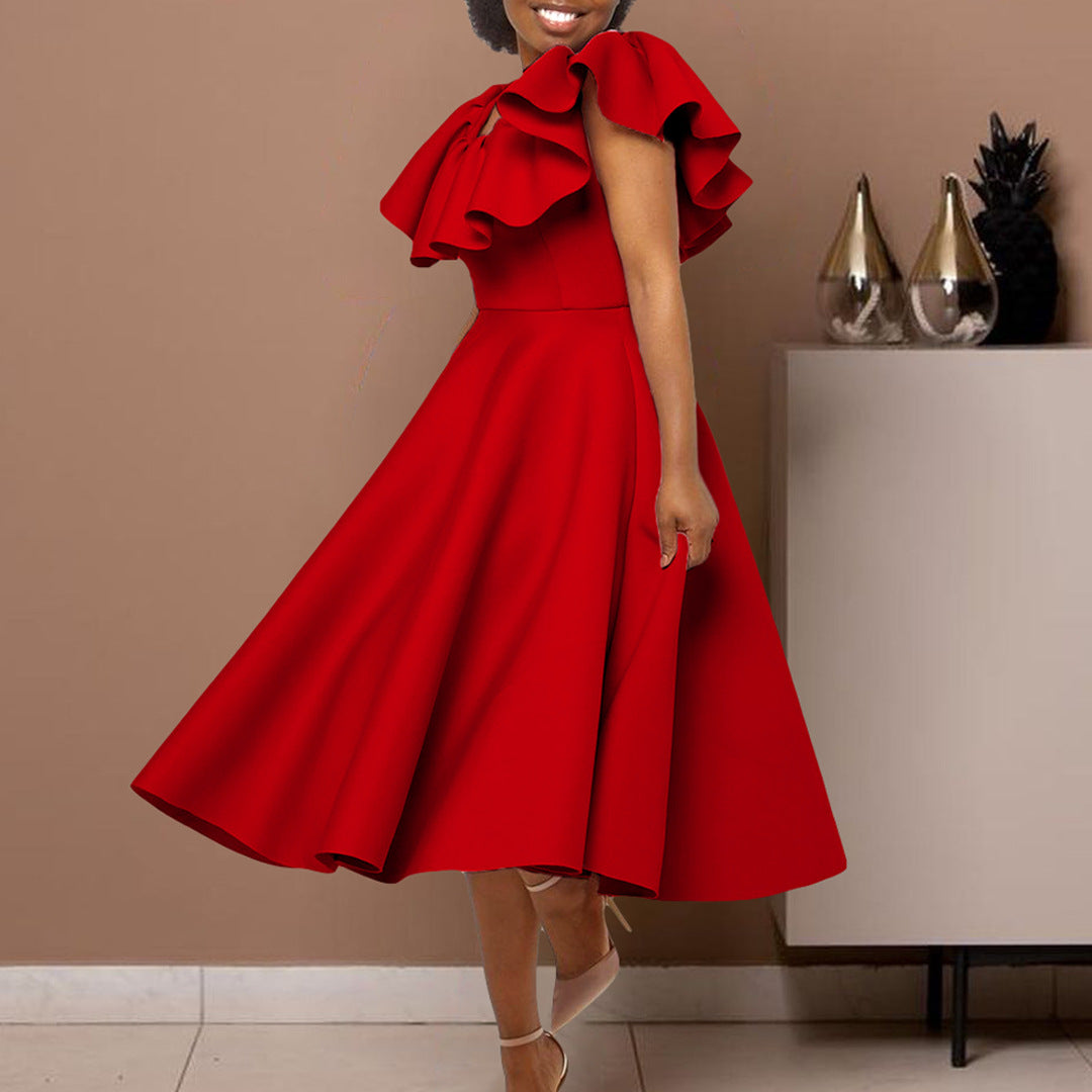 Fashionable Chic and Elegant Ruffled A-line Formal Party & Evening Dress 5