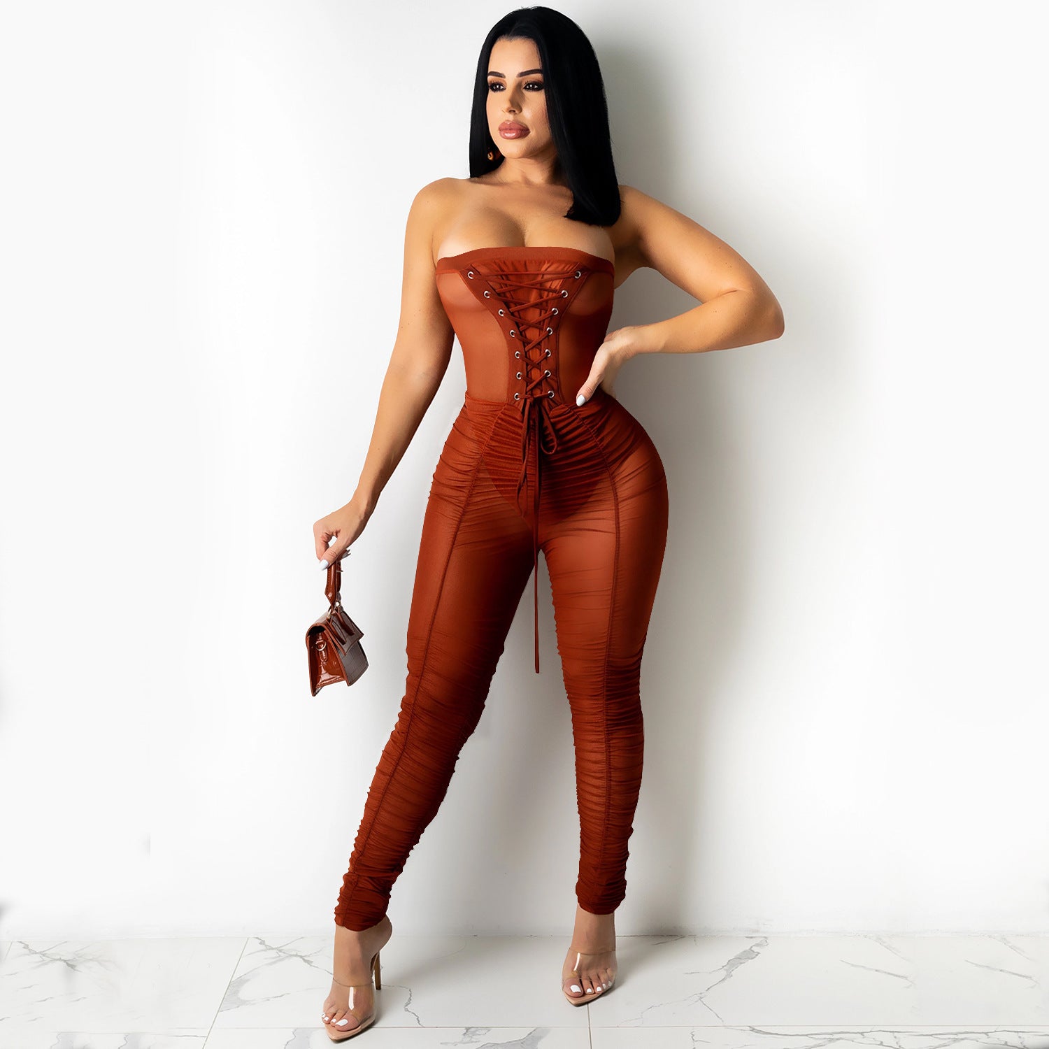 Women Sexy See-Through Jumpsuit 5