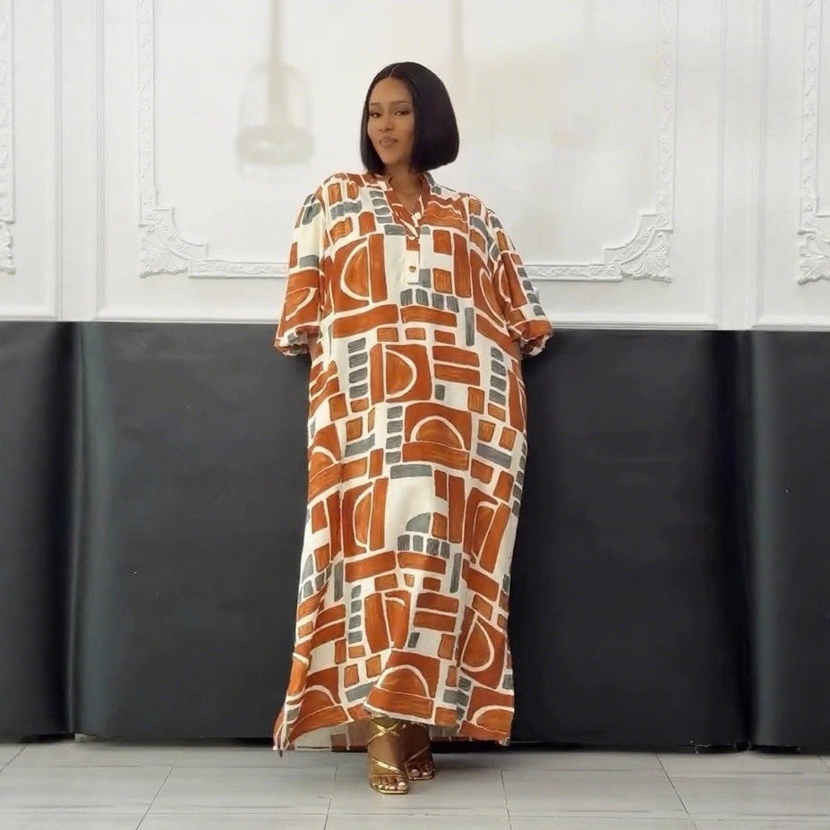 Women Career Casual Lantern sleeve slit dress 5