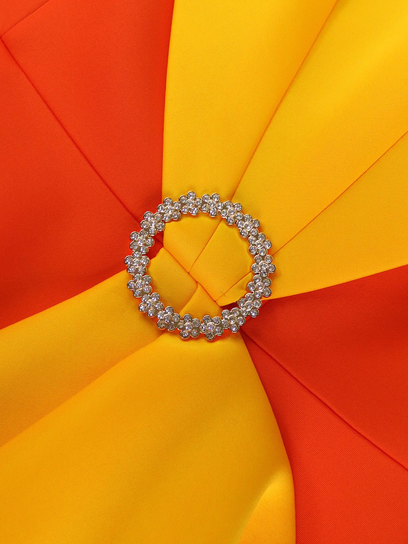 Women Contrast Color Ruffle Formal Party Strapless Dress 7