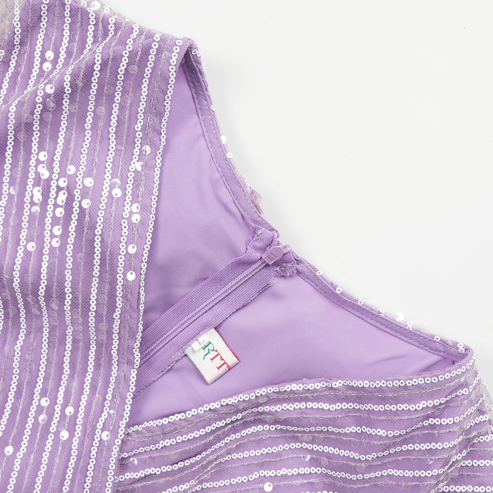 Muslim Dubai Women's African Sleeve Loose Casual Beaded Robe Dress 15