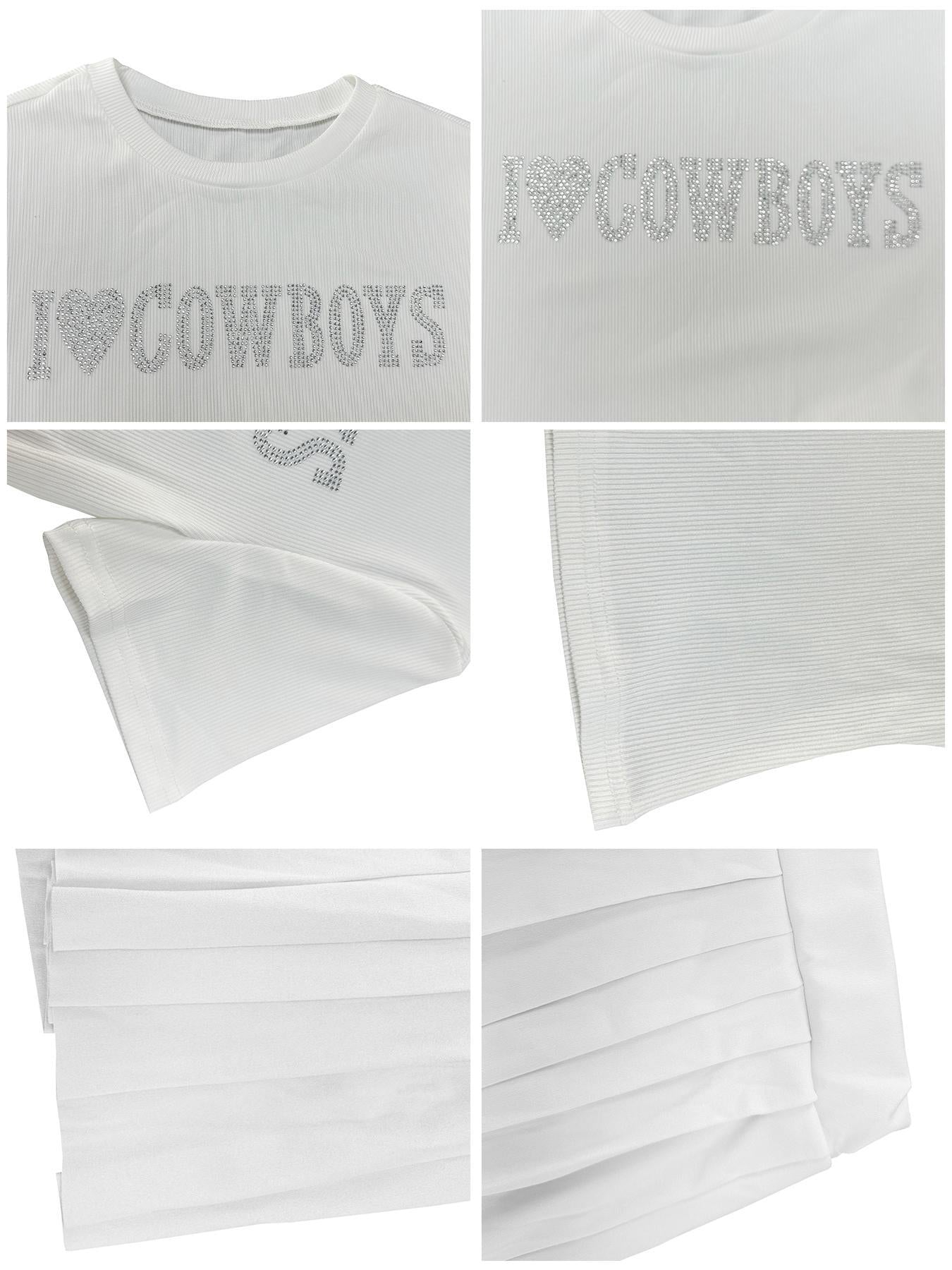 Women Casual Top and Pleated Skirt Two-piece Set 20