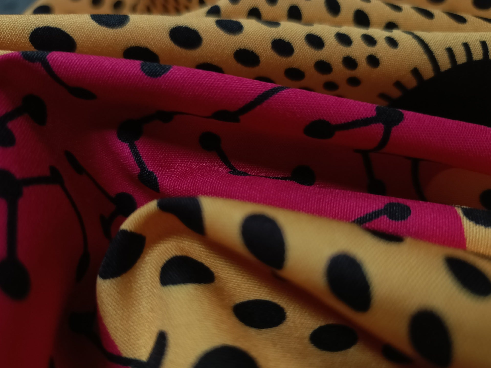 Women African Round Neck double-layer ruffle short-sleeved printed dress 9