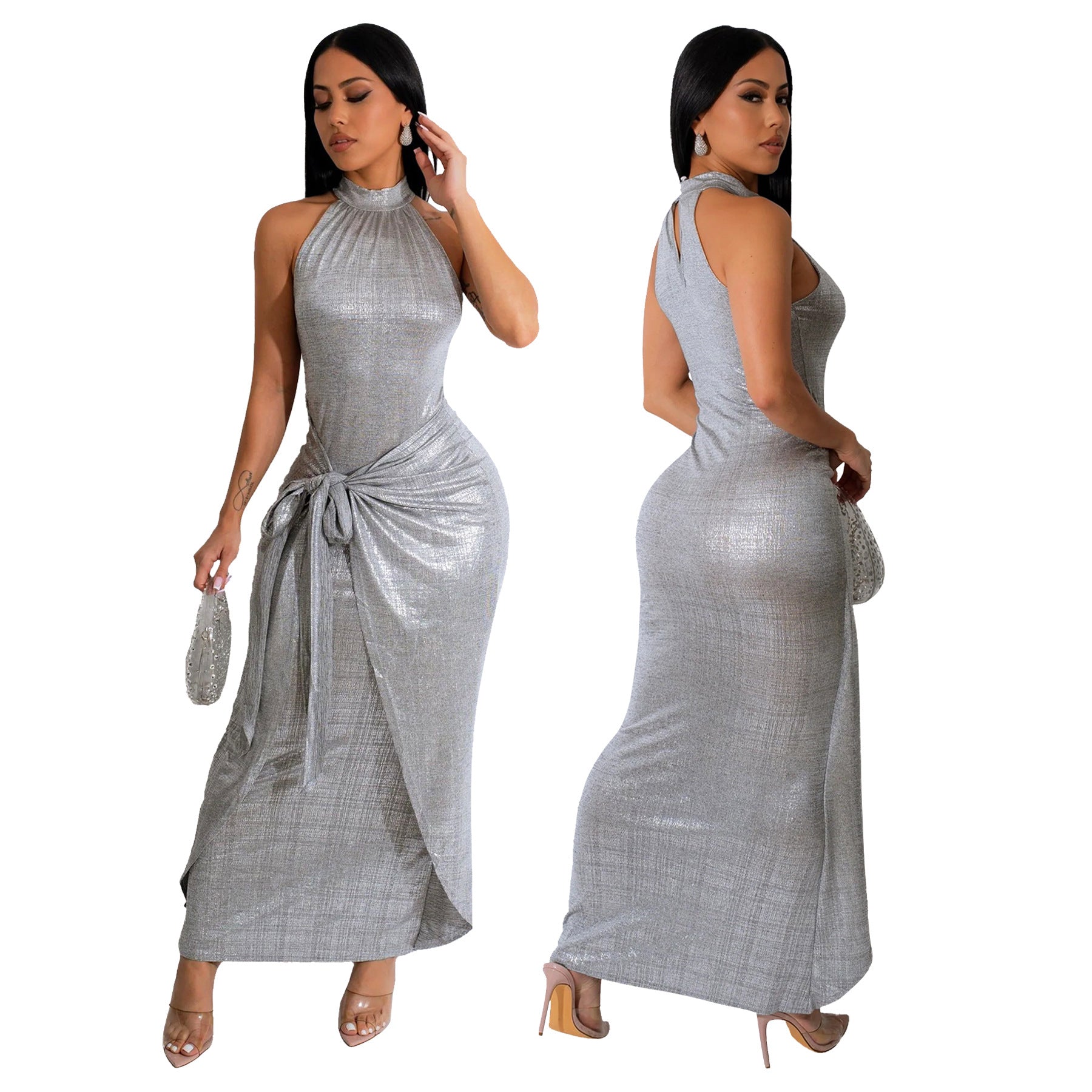 Fashionable Women's African Chic Sleeveless Party Dress