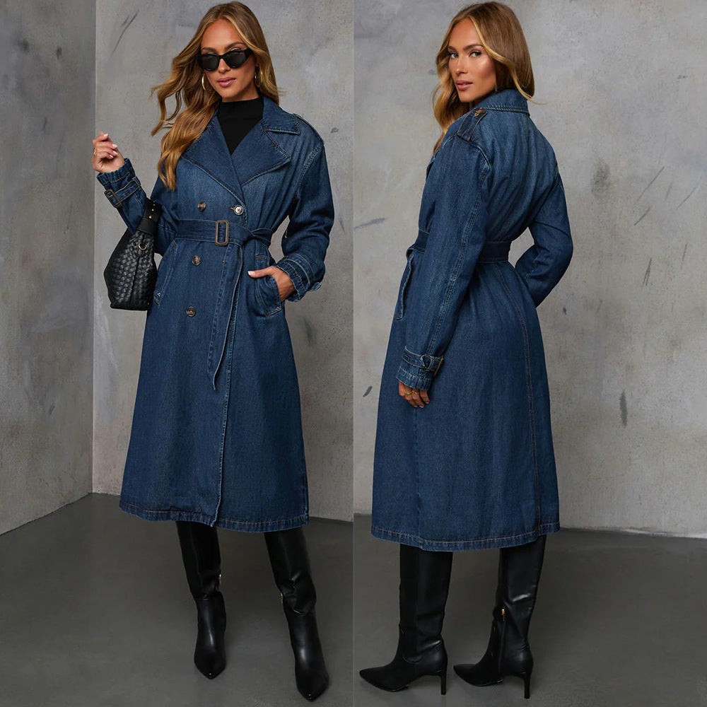 Autumn Fashion Casual Denim Women's Wide-Sleeved Coat 3