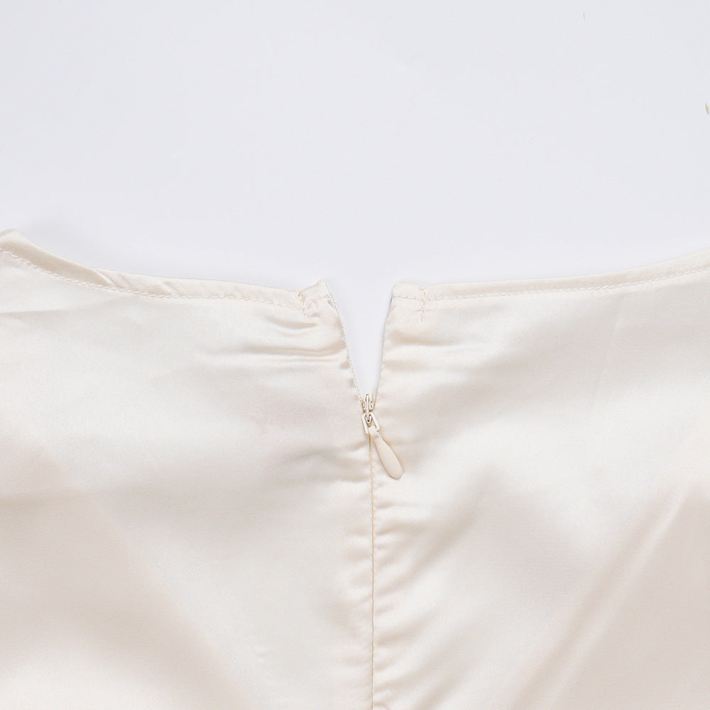 Elegant Solid Color Long Sleeve High Waist Formal Party Plus Size Dress Dubai Winter African Women's Clothing 21