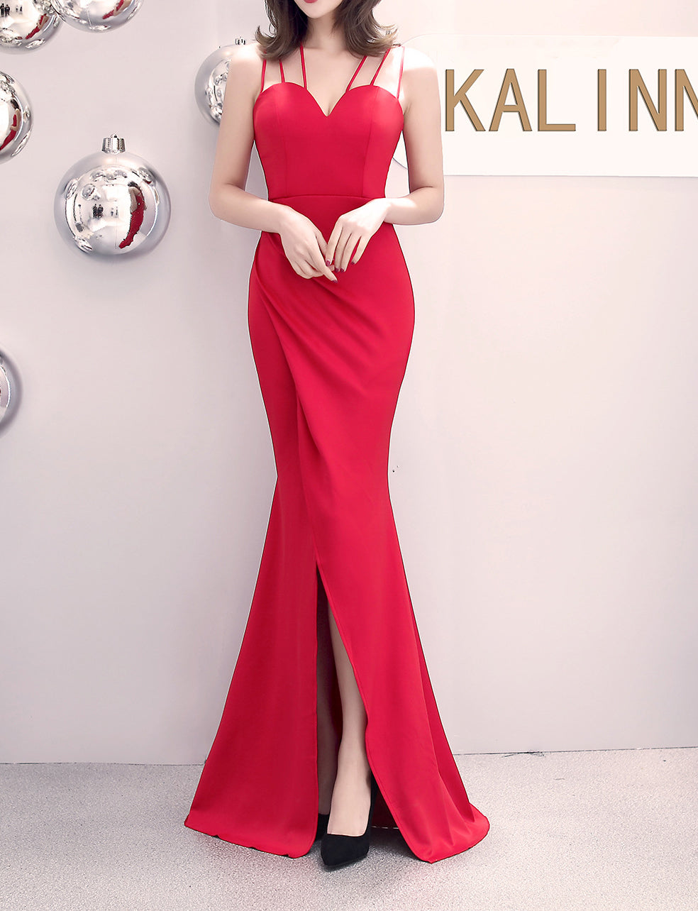 Formal Party Evening Dress Fashion Elegant Long Sexy Straps Slim Mermaid Cocktail Prom Dress 3