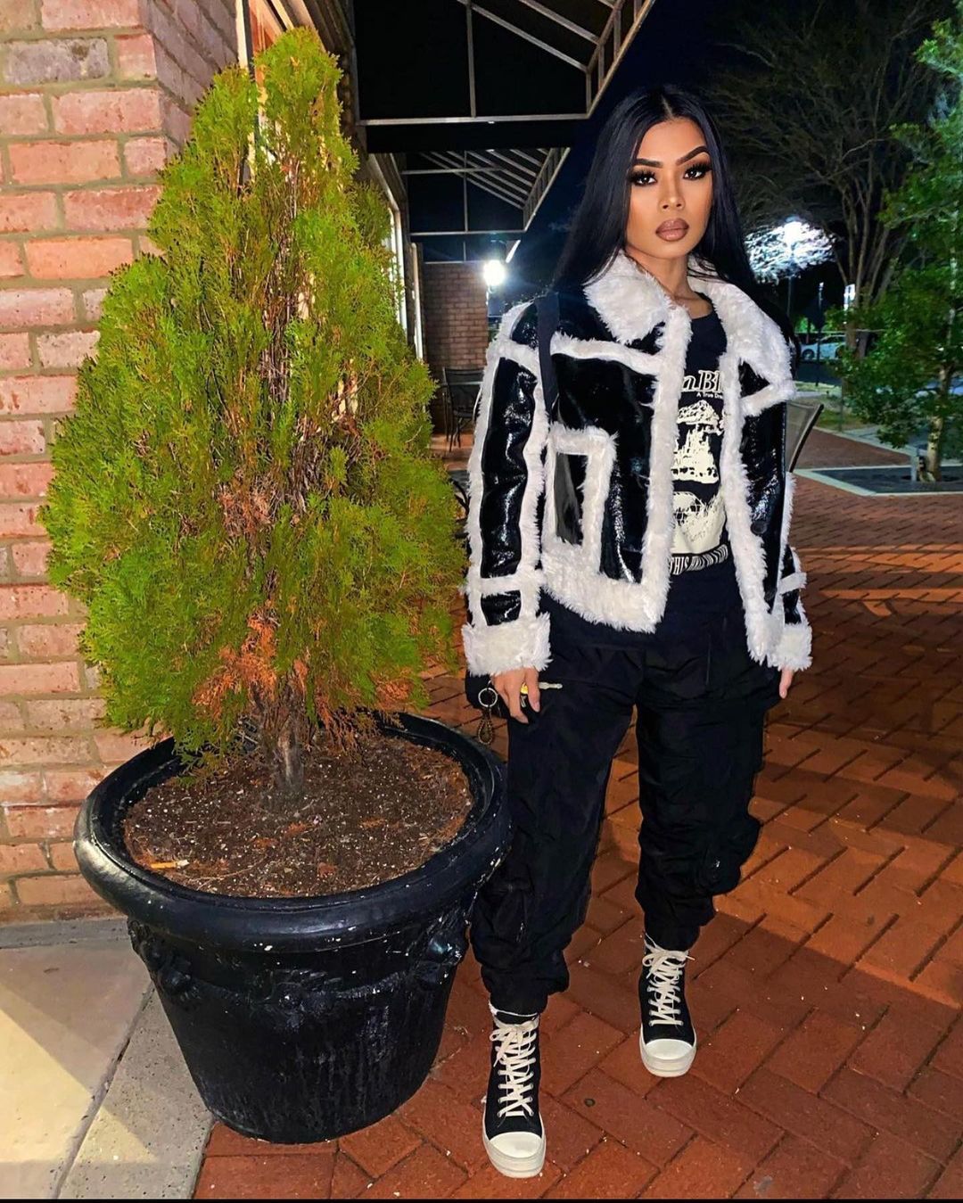 Women Furry Patchwork Coat 3