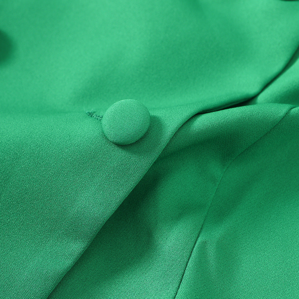 Spring Sexy See-Through Mesh Long Sleeve Double Breasted Slim Waist Chic Women Blazer Dress 23