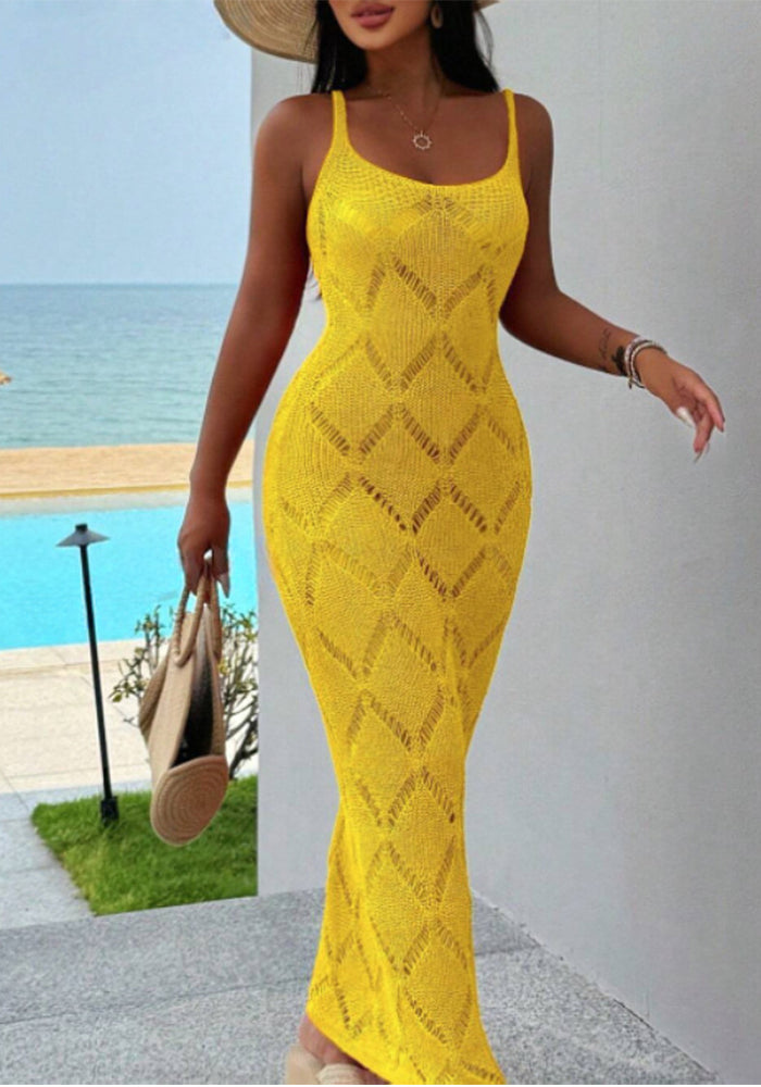 Women's Summer Strap Knit Long Dress