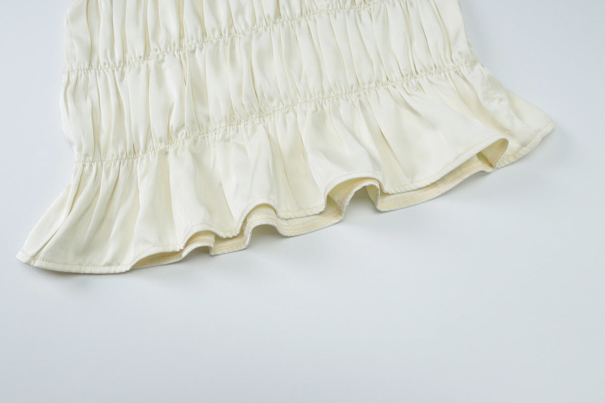 Women Summer V-Neck Solid Camisole and Skirt Two-Piece Set 12