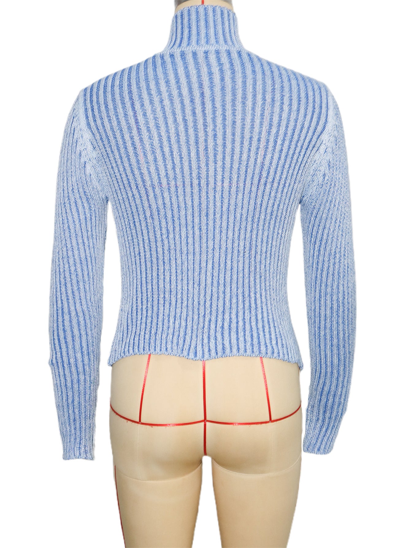 Women Knitting zipper sweater jacket 10