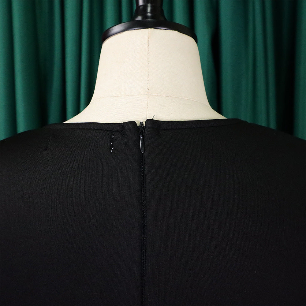 Women Round Neck Puff Sleeve Dress 31