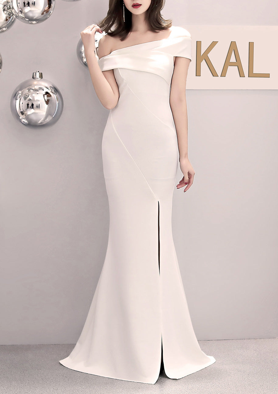 Off Shoulder Formal Party Evening Dress Women Fashion Party Long Elegant Slim Fit Sexy Fishtail Dress