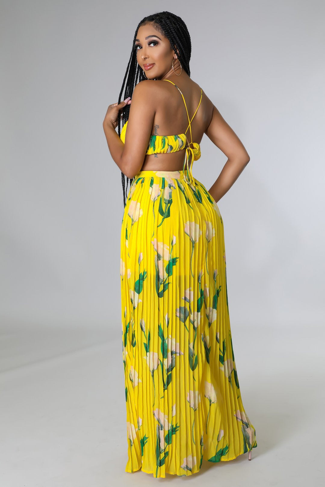 Multi-Color Print Chic Strap Maxi Dress 6