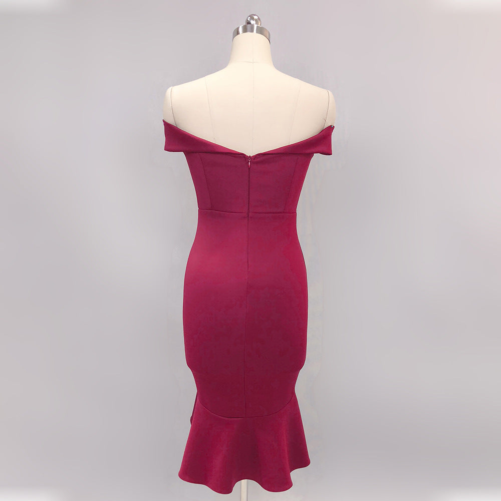 Women Spring Off Shoulder Mermaid Wedding Dress 12