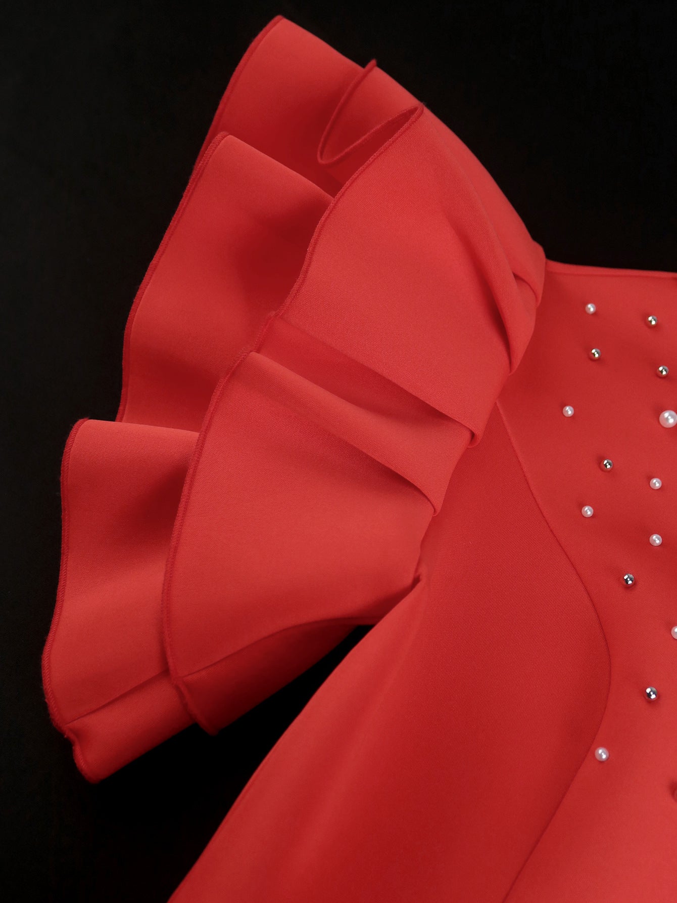 Summer Ruffle Beaded High-Waist Slim Elegant Bodycon Formal Party Evening Dress 11