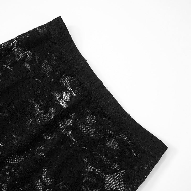 Lace Basic Stretch See-Through Mesh Pants for Women 6