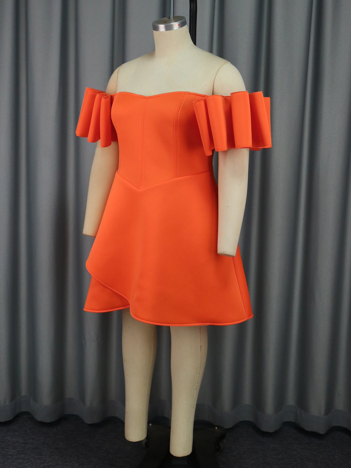 Africa Plus Size Sexy Strapless Low Back Party Dress 4