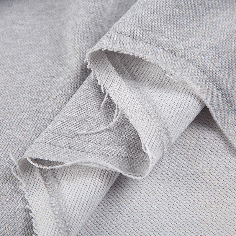 Women American Street Sports Long Sleeve Loose Big Red Lip Crop Hoodies 15