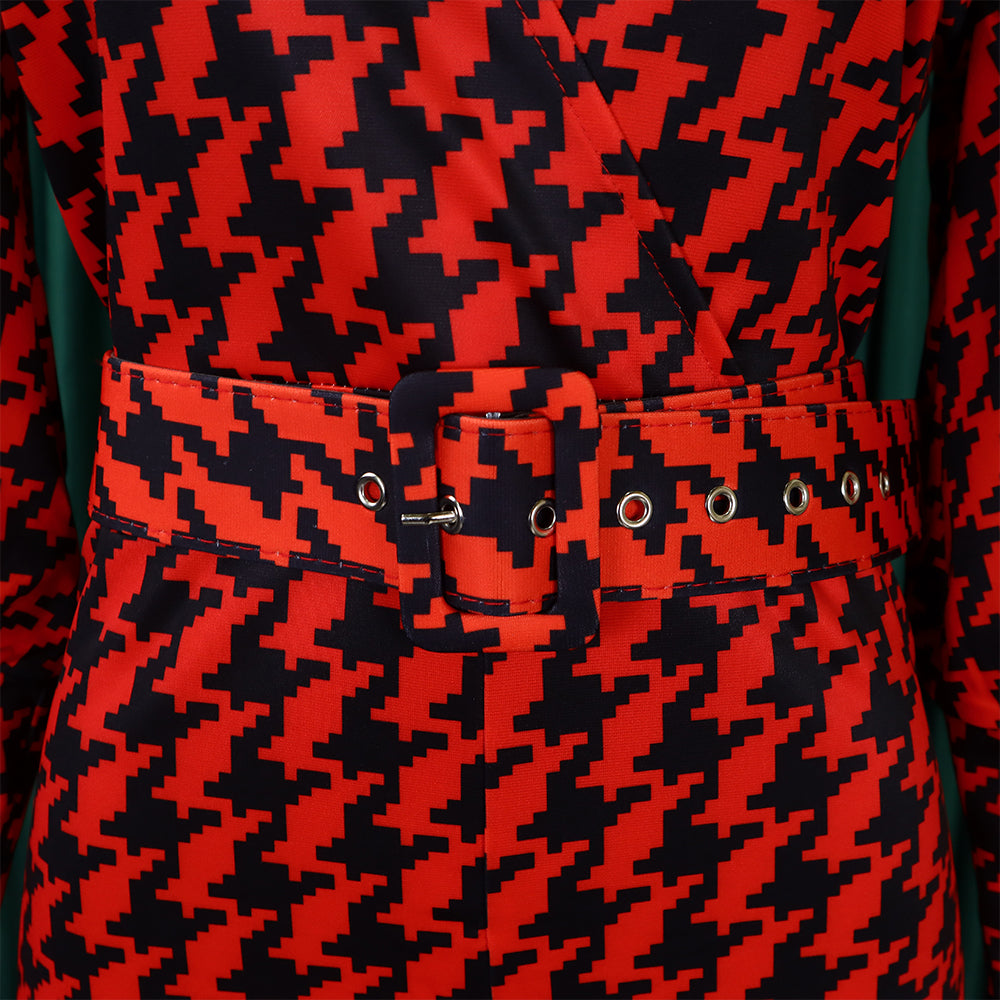 Women's Autumn and Winter V-neck Puff Sleeve Slim Waist Printed Wide Leg Plus Size African Jumpsuit 18