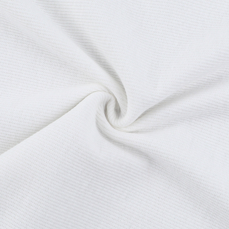 Hollow Knitting Sleeveless Summer Slim Bodycon Short Dress 15