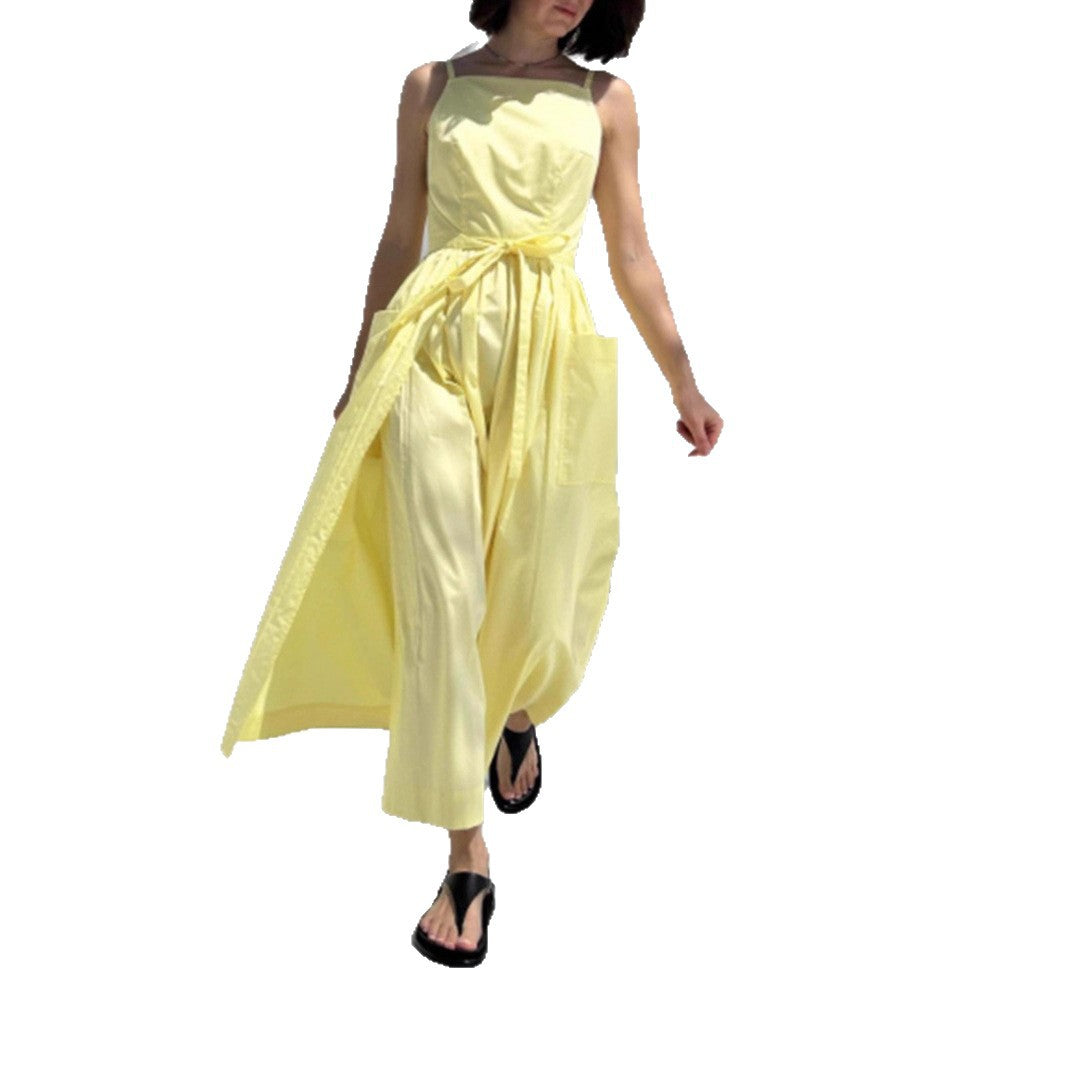 Women's Solid Color Strap Sleeveless Casual Loose Fashion Sundress 11