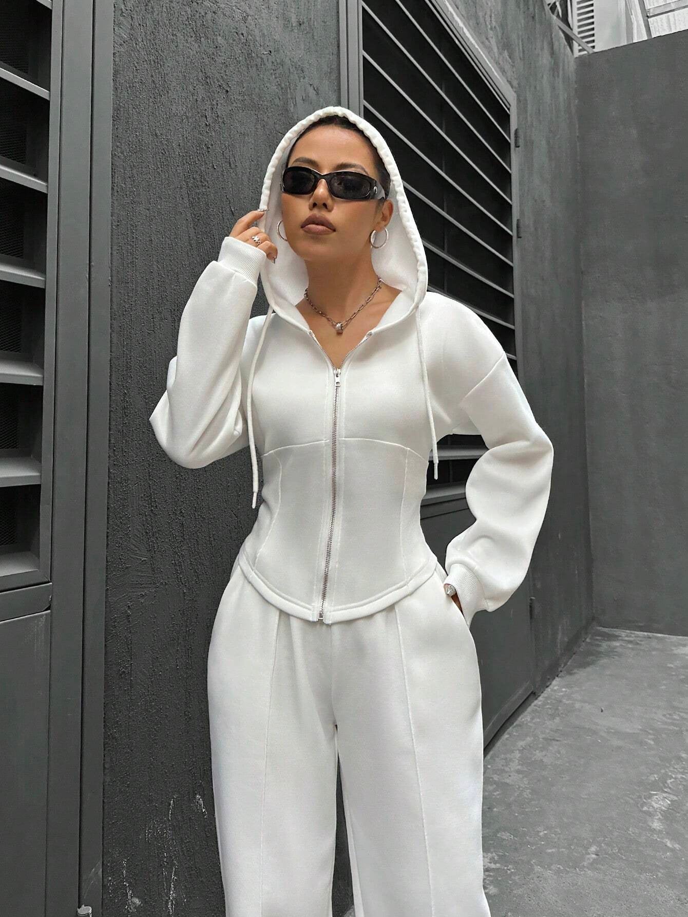 Women Casual hooded Top and Pants two-piece set 10