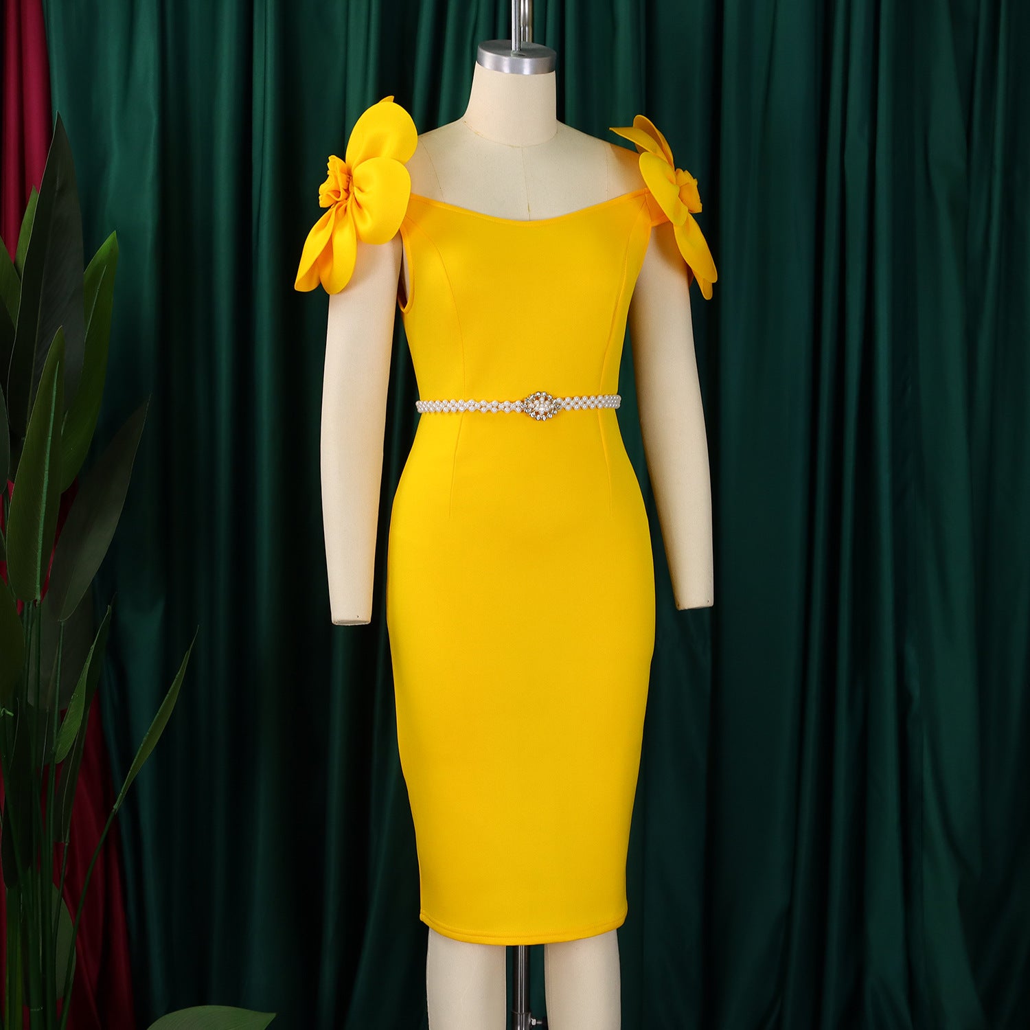 Floral Elegant Off Shoulder Formal Party Dress 25