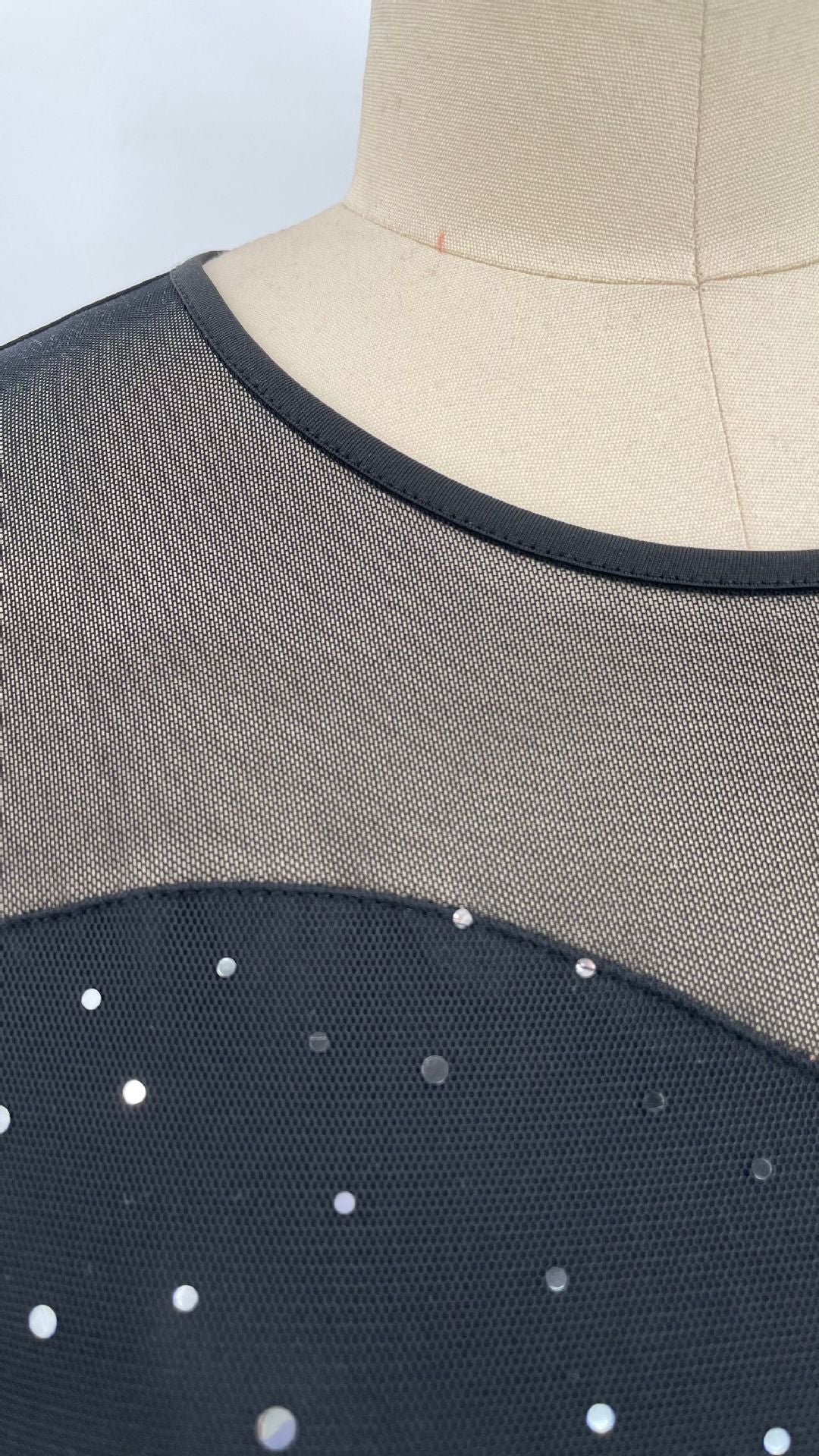 Mesh Patchwork Dress Women's Fashion Round Neck Long Sleeves Slim Elegant Dress Maxi Dress 15