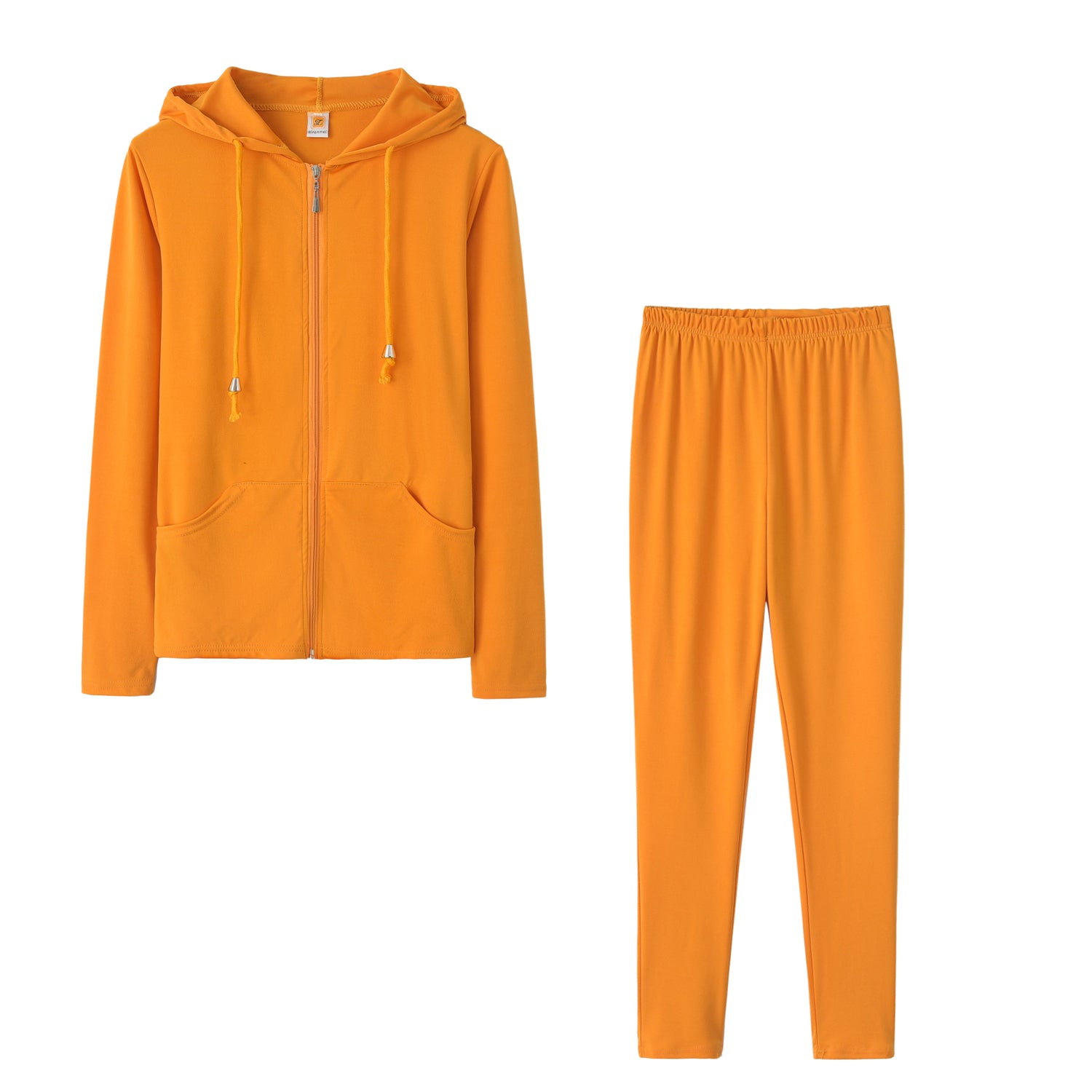 Spring Sexy Casual Solid Color Hooded Two Piece Tracksuit 23