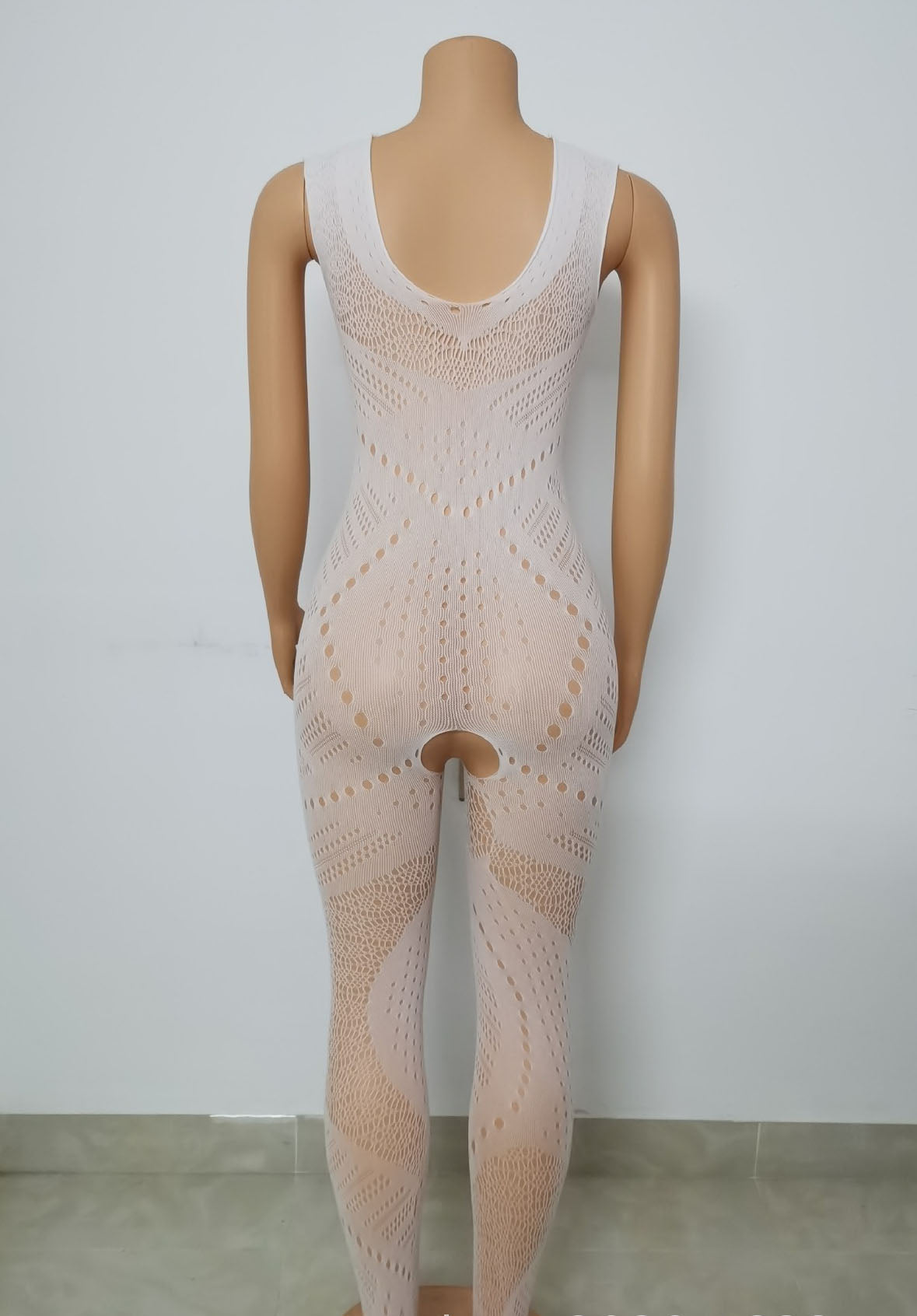 Women Hollow Sexy Halter Neck Mesh Backless Jumpsuit Sexy Lingerie 21