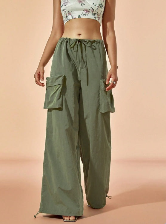 Drawstring Wide-Leg Casual Street Style Loose Lazy Athletic Quick-Dry Long Pants 6