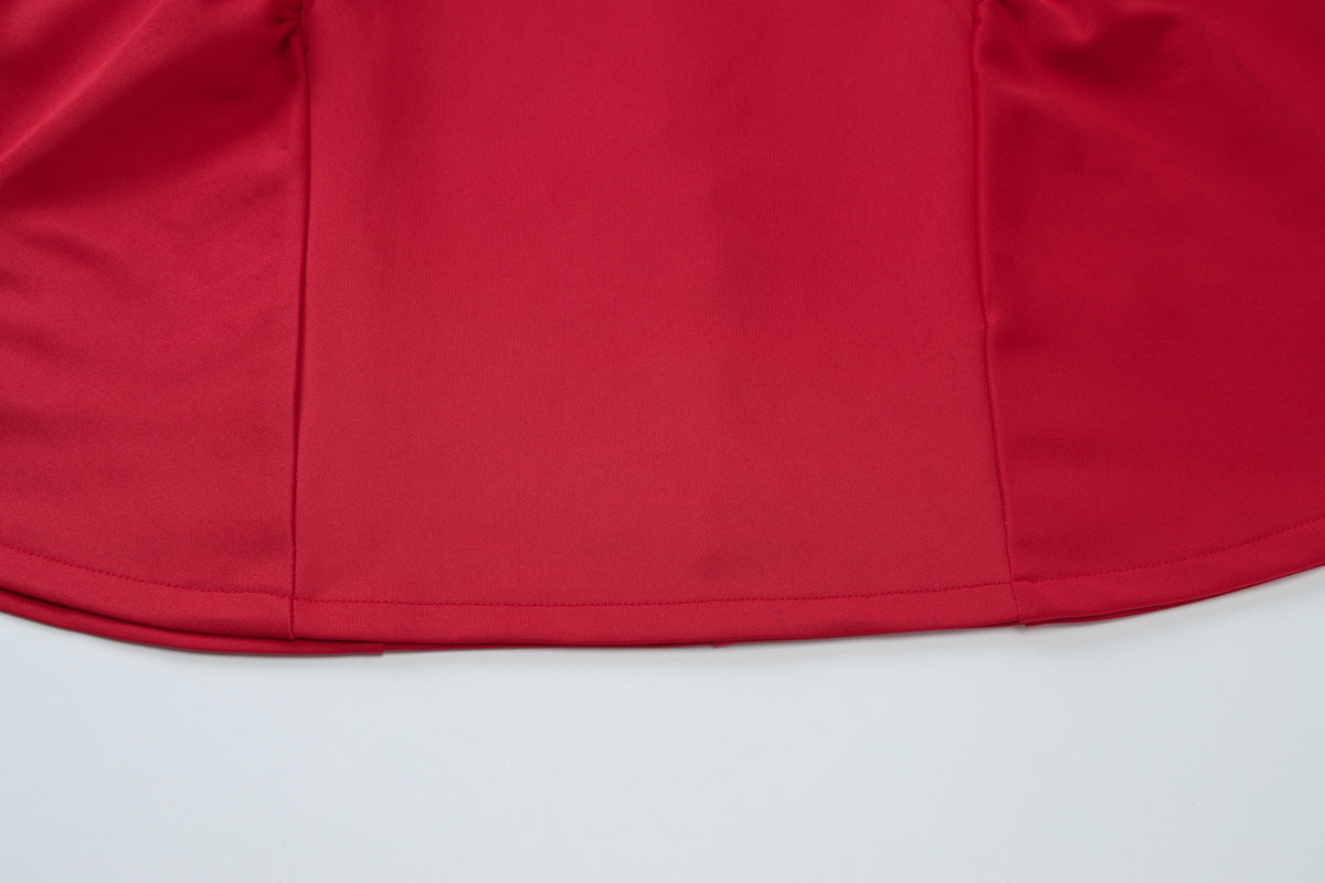 Women Winter Solid Sleeveless Sexy Backless Dresses 15