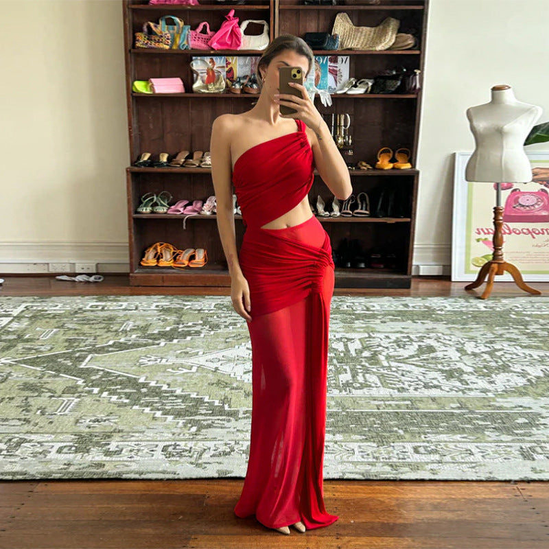 Women Sexy Mesh Ribbon Dress 8