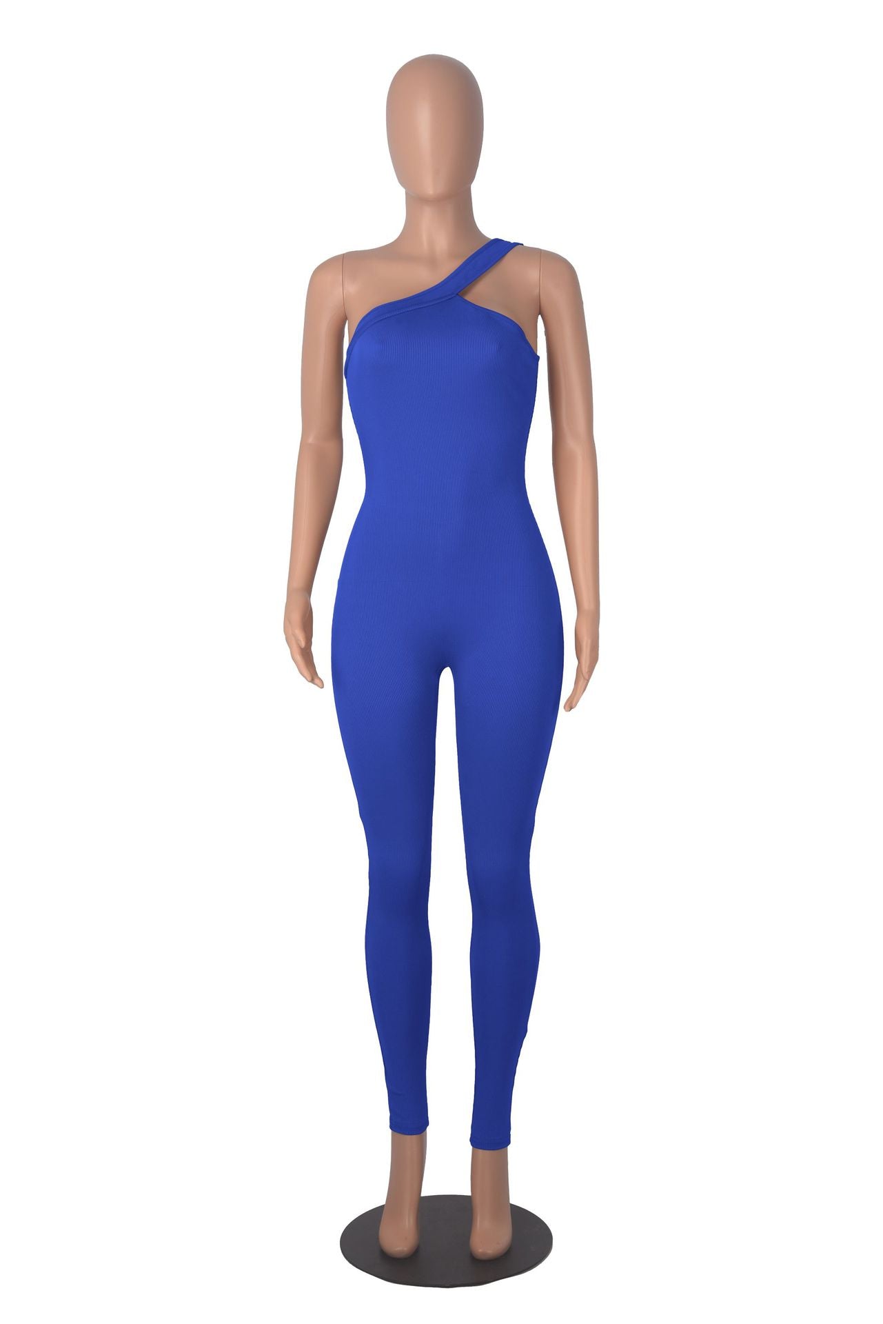 Quick-Drying Ribbed Yoga Jumpsuit One-Piece Sleeveless Stretch Tight Fitting Romper 15