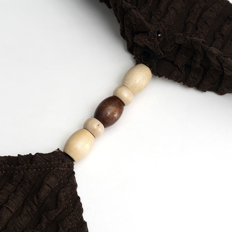 Women Strapless Sleeveless Backless Lace-Up Sexy Mini Dress 14