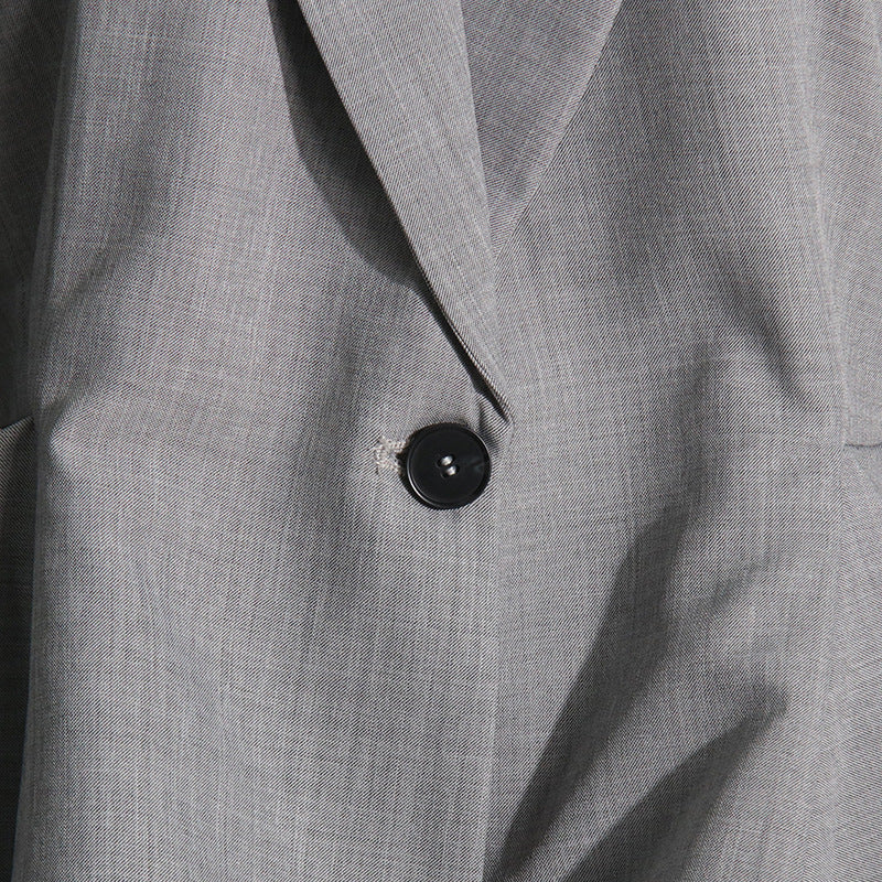 Autumn Chic Career Style Double Breasted Patchwork Ruffle Slim Waist Slim Fit Short Blazer 15