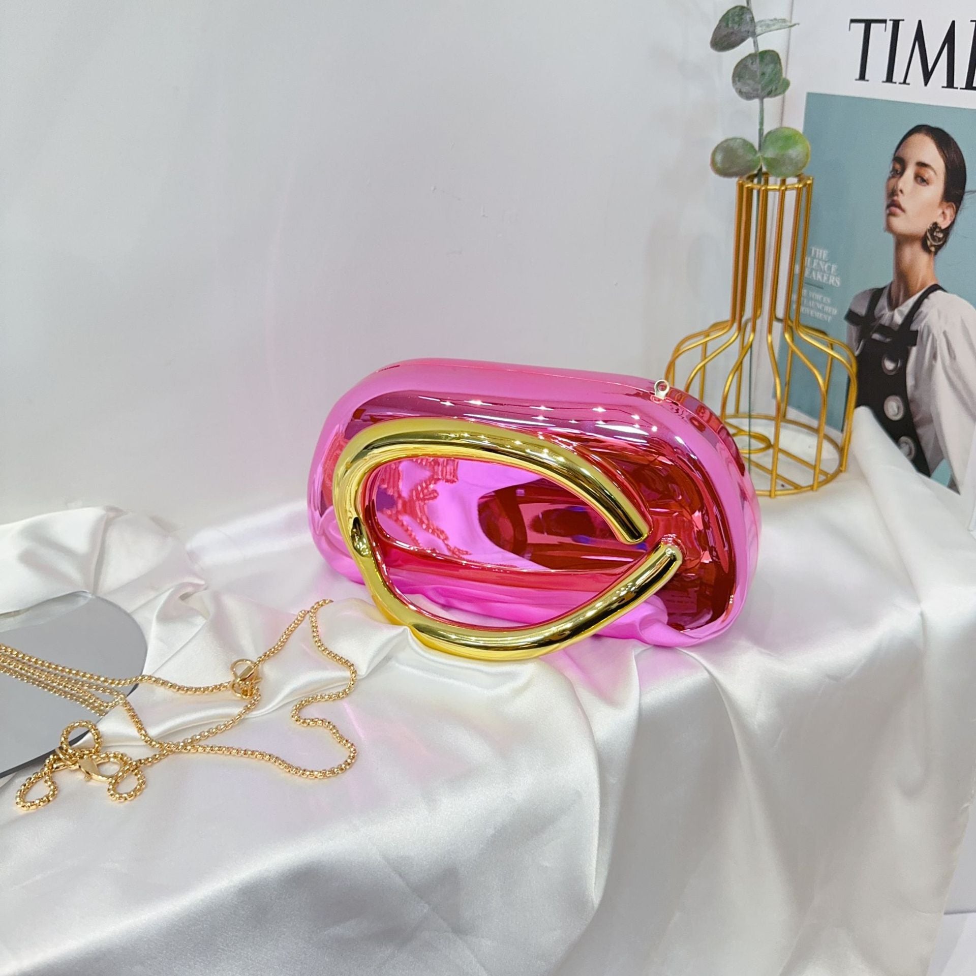 Women Glossy Square Bag Single Shoulder Crossbody Bag 6