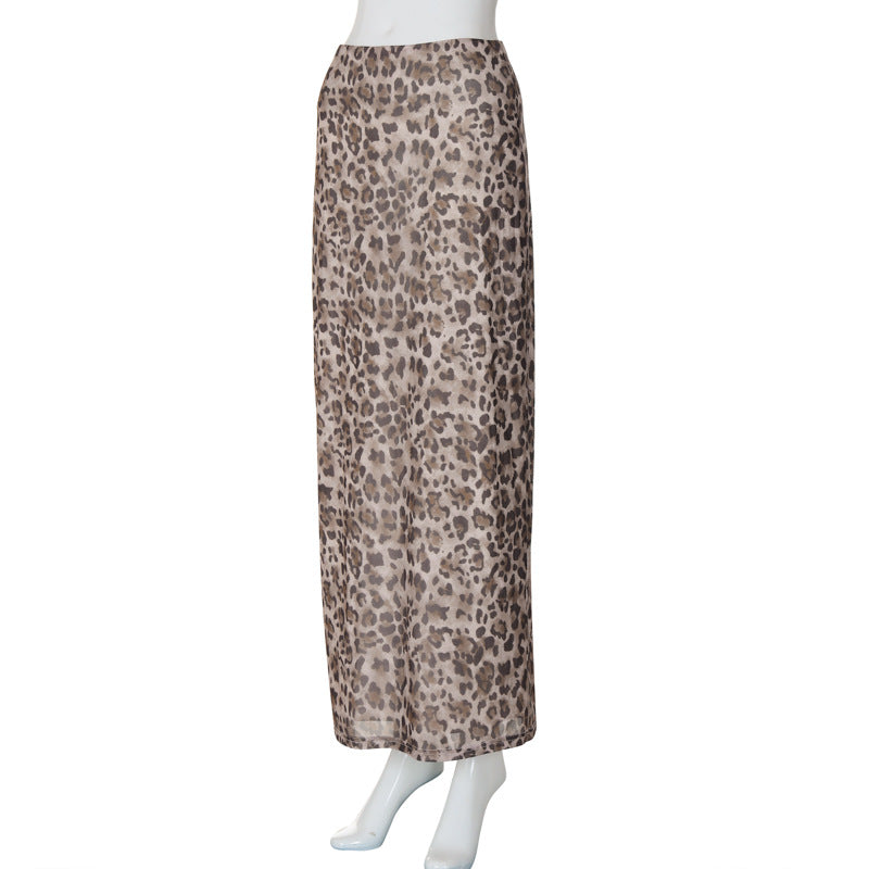 Women Summer Leopard Print Skirt 7